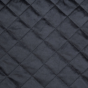 70 x 160 Quilted Velvet Bedspread Luiz5 Black