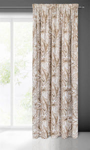 Curtain 140 x 270 Decorative Tape Saba Bia+Beige