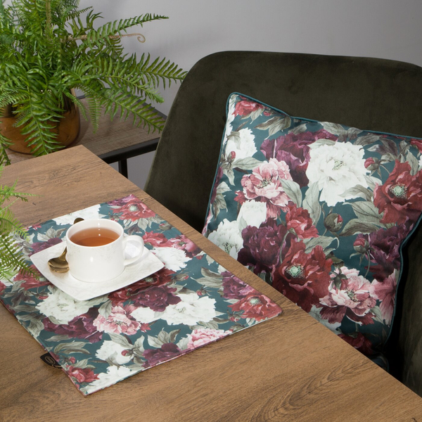 Napkin 30 x 40 4pc Decorative Velvet2 Green+Bord