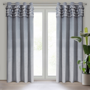 Curtain 140 x 250 Decorative Eyelets Erin Silver