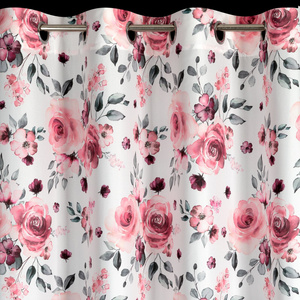Zasłona 140 x 250 Dekoracyjna Gotowa CECILY B+Róż