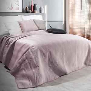 Sofia Powder Decorative Velour Bedspread 230 x 260