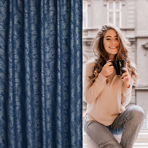 Zasłona 135 x 270 Dekoracyjna Scarlet Granatowy