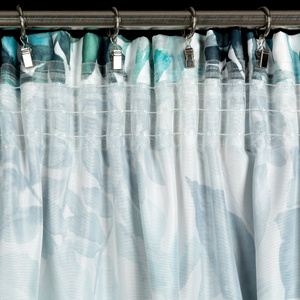 Zasłona Gotowa Adeline Taśma 140 x 250 Bia+Zieleń