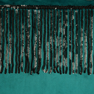 Velvet Jasper Curtain 140 x 250 Dark Turquoise
