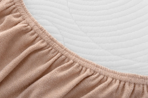 Terry sheet with elastic 020_D Beige 120x200