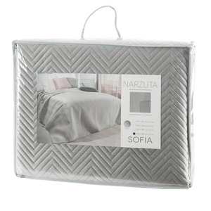 200 x 220 Decorative Velour Sofia Silver Bedspread