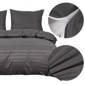 Bedding 160 x 200 3-piece Satin Striped Ramiro 08