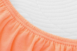 Terry sheet with elastic 010_D Salmon 80x140
