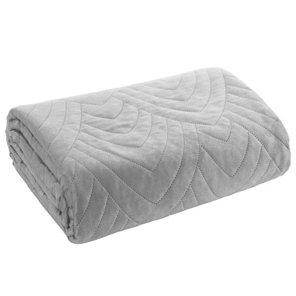 Narzuta 220 x 240 Pikowana Velvet Luiz6 Srebrny
