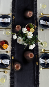 Table Runner 40 x 160 Decorative with Ruffles Ligia 10