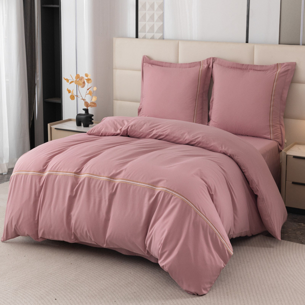 Pościel 160 x 200 3cz Gładka Z Haftem Lumera 10