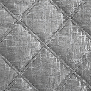 Quilted Velvet Bedspread 200 x 220 Blink6 Silver