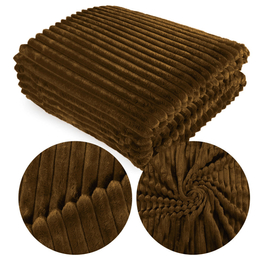 Blanket 200 x 220 Microfiber Embossed Ardea Stripes 61