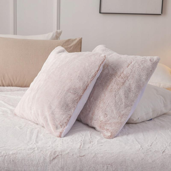 45 x 45 Decorative Fur Pillowcase Rabbit Powder