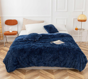 Blanket 150 x 200 Yeti Italic Furry Blue