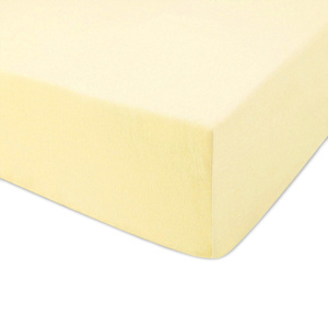 Jersey sheet with elastic 004_D Bright Yellow 90x200