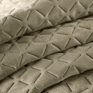 Quilted Velvet Bedspread 70 x 160 Dimon C.Beige