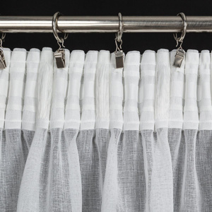 Decorative Curtain Ines 140 x 270 Tape White