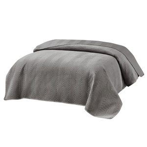 Bedspread 170 x 210 Houndstooth Velvet Caden 01