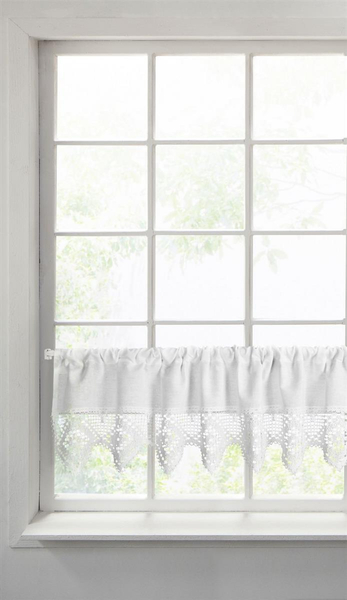 Isaac Decorative Curtain on Tape 30 x 150 White