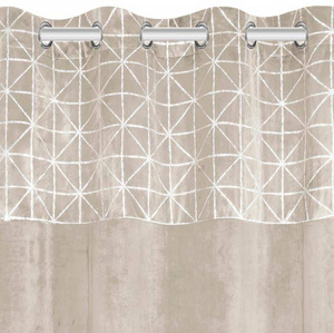 Curtain 140 x 250 Decorative Velvet Glossy Beige