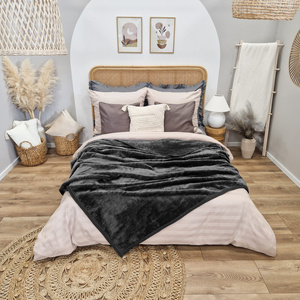 Blanket 160 x 200 Acrylic Solid Warm Yasemin 05