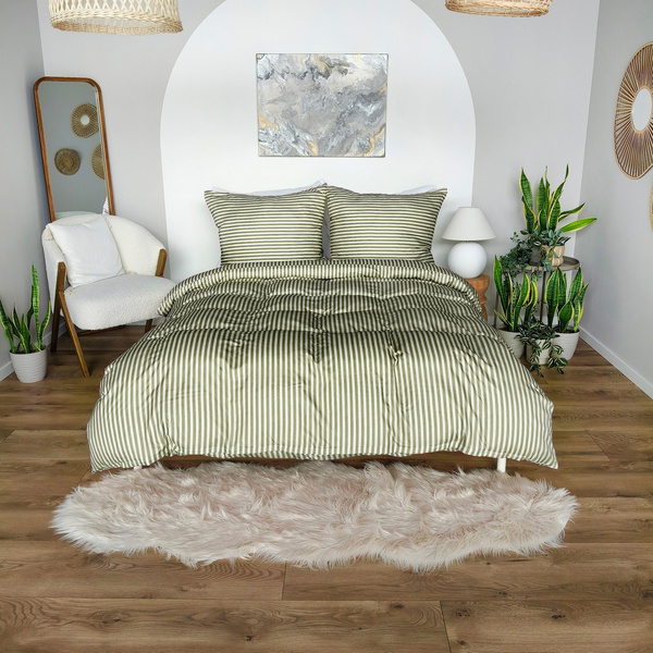 Pościel 220 x 200 3cz Mikrofibra w Pasy Eusebia Home 15
