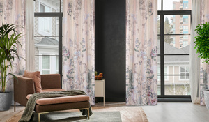 Zasłona 140 x 250 Dekoracyjna Elma Róż+Ziel