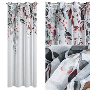 Curtain 140 x 260 Decorative 2 pcs Meg White+Green