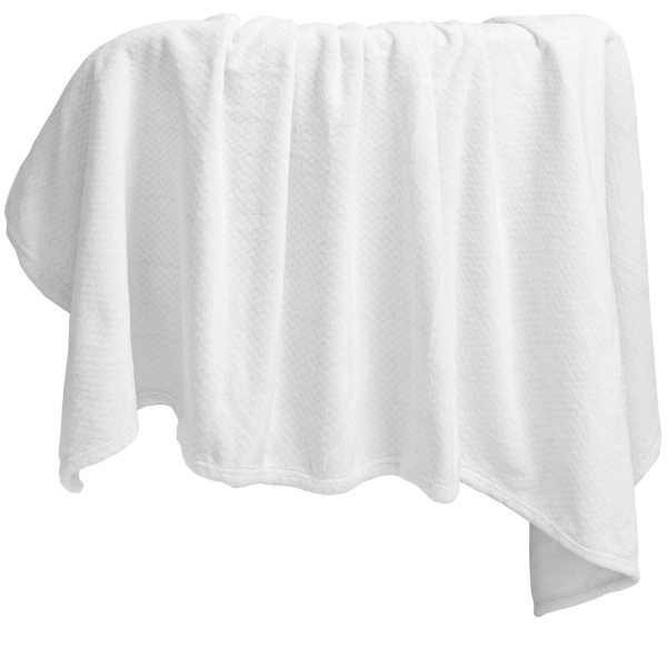 70 x 150 Plush Microfiber Willy White Blanket