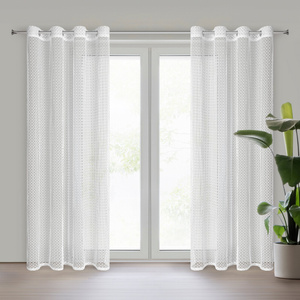 Firana 140 x 250 Dekoracyjna Przelotki MIRELLA Bia