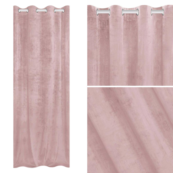 Zasłona 140 x 250 Dekoracyjna Velvet Soft Pudrowy