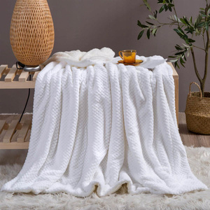 Blanket 150 x 200 Microfiber Lamb Sherpa White