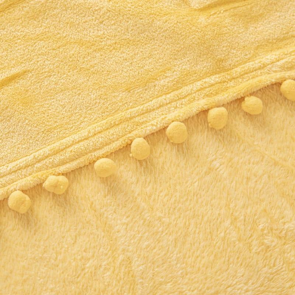 Blanket 150 x 200 Microfiber Pompie Pompoms Mustard