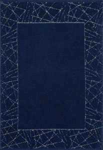 Bathroom Rug 50 x 70 Cotton Nika 07 Navy Blue