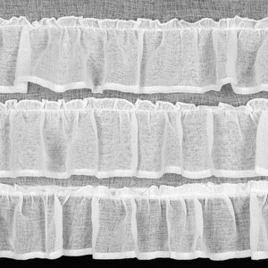 Firana Dekoracyjna Lilia1 45x150 Na Szelkach Biała