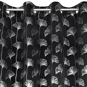 Curtain 135 x 250 Decorative Blackout Clara1 Black