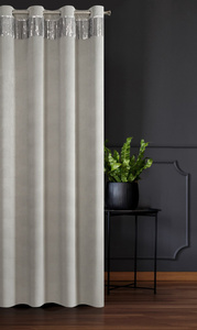 Velvet Jasper Curtain 140 x 250 Silver Spillover