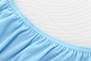 Terry sheet with elastic 027_D Blue 60x120