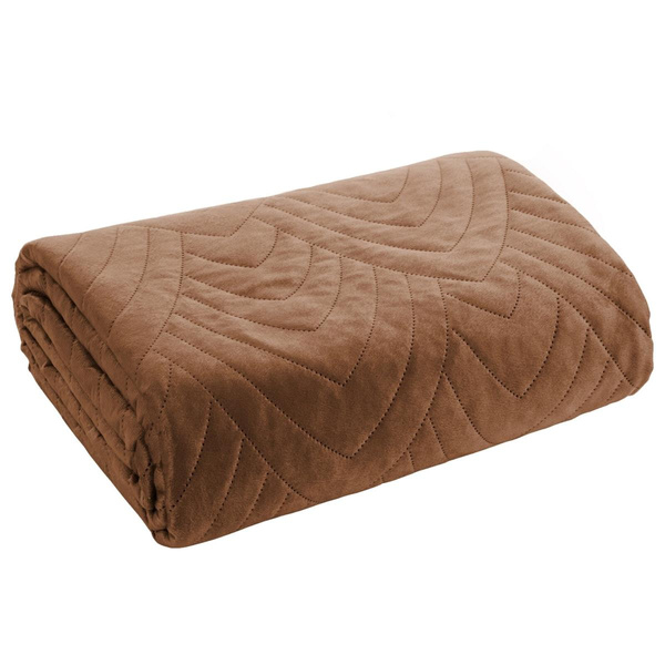Narzuta 200 x 220 Pikowana Velvet Luiz6 Cegła