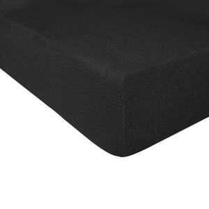 Terry sheet with elastic 002_D Black 140x200