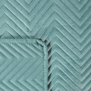 Sofia Mint Decorative Velour Bedspread 200 x 220