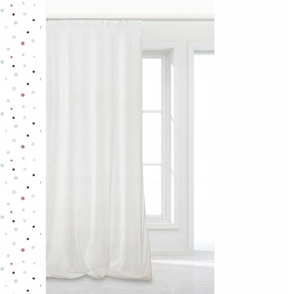 Curtain 140 x 270 Decorative Velvet Soft White