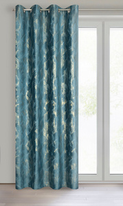 Curtain 140 x 250 Decorative Velvet Melody C.Turquoise