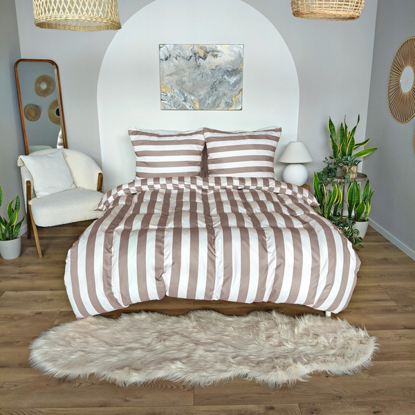 Pościel 160 x 200 3cz Mikrofibra w Pasy Eusebia Home 06