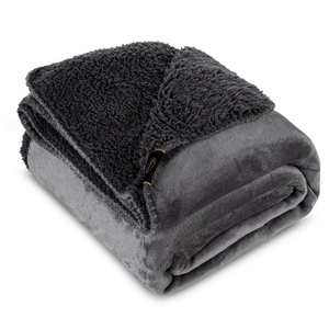 Blanket 70 x 160 Microfiber Double-sided Tedy Steel