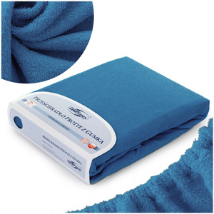 Terry sheet with elastic 017_D Cornflower 80x160