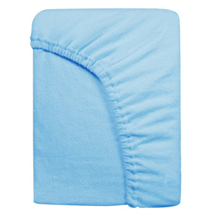 Terry sheet with elastic 027_D Blue 120x200