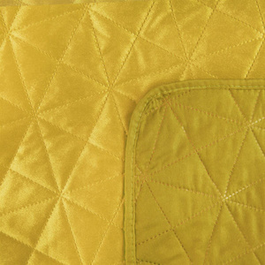 Narzuta 170 x 210 Pikowana Velvet Luiz3 Musztarda